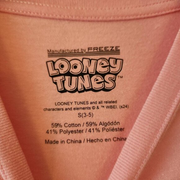 Looney Tunes Paris Pink T-Shirt Team USA Graphic Tee S - Picture 4 of 6